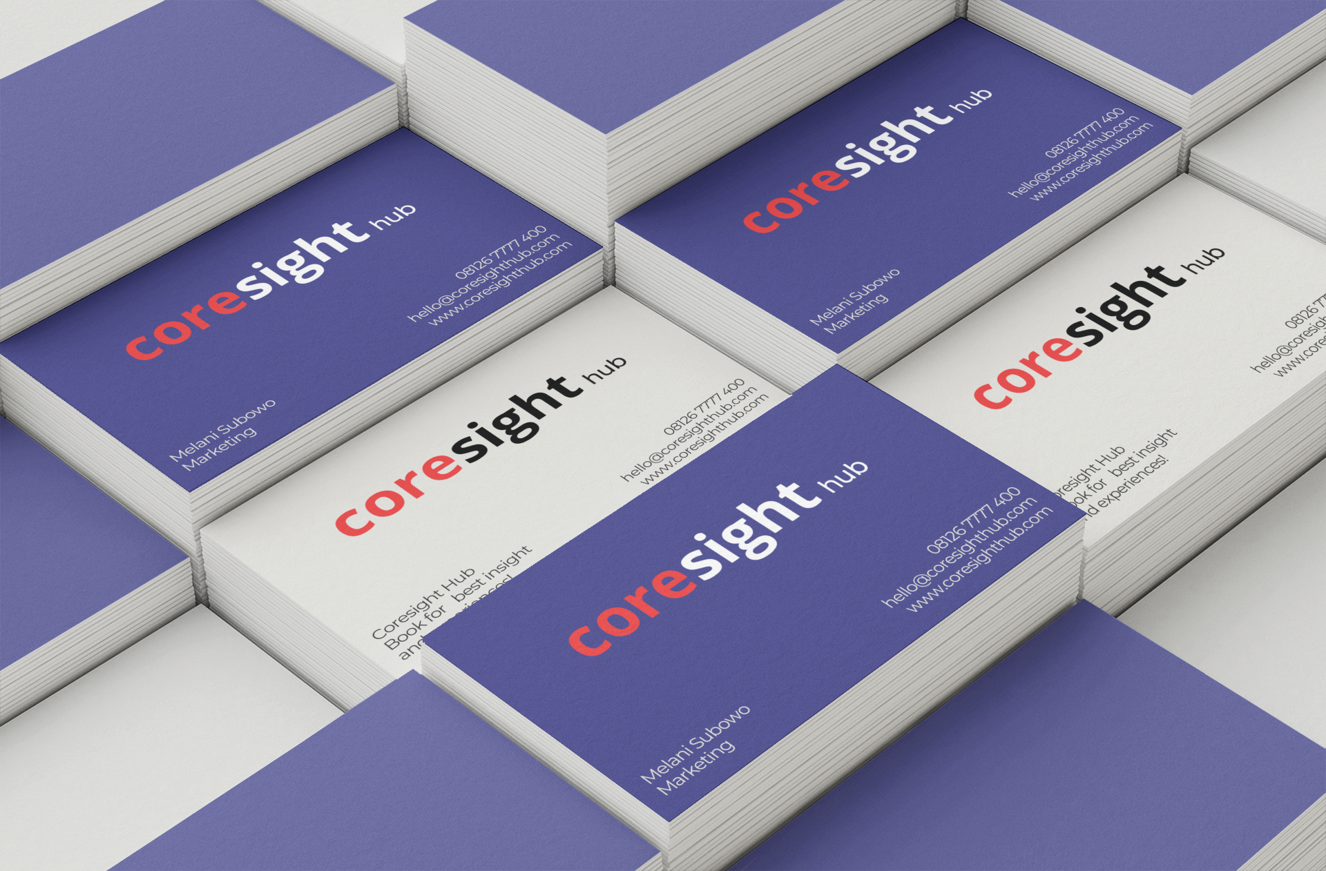 Coresight Hub Business Card Designed by RUSHKRAFT